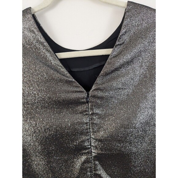J. MCLAUGHLIN $228 James Cap Sleeve Crew Neck Metallic Dress Sz XS Party - Picture 8 of 8